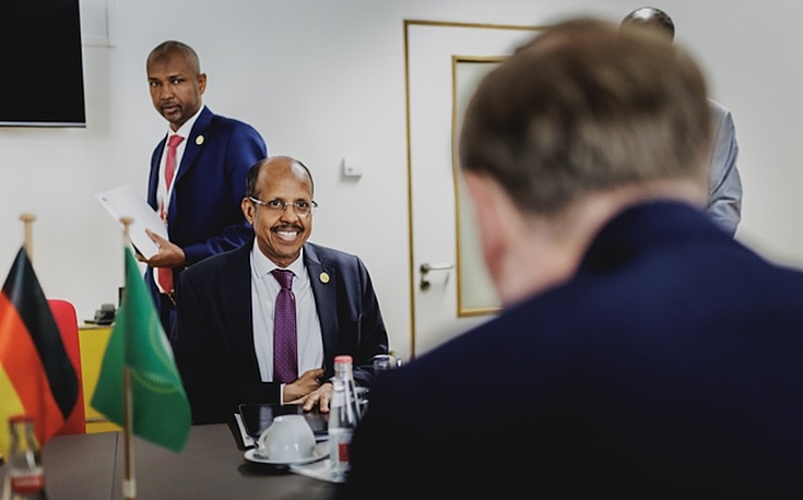 People: Future conversations between African and European actors need to create more room to agree to disagree, building on meetings such as this one between German Foreign Minister Johann Wadephul and African Union Commission Chairperson Mahamoud Ali Youssouf, 21 May 2025, Brussels, Belgium.