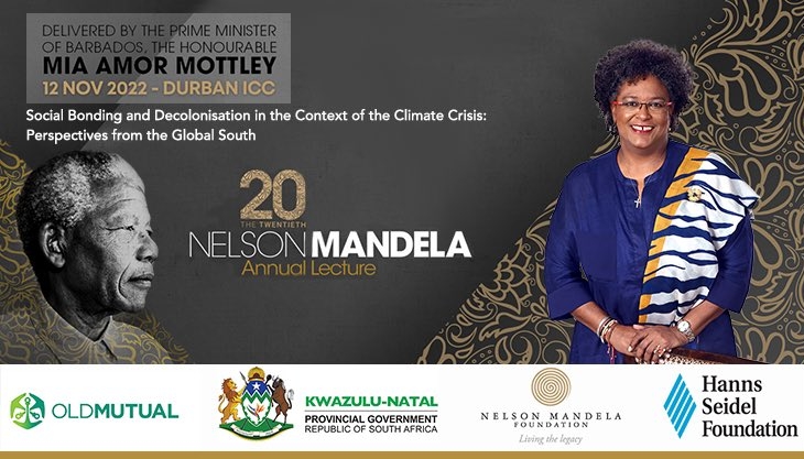 Design: Invitation to 20th Nelson Mandela Annual Lecture with H.E. Mia Amor Mottley