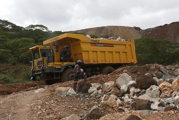 A truck carries raw Lithium at Sandawana Mines in Mberengwa, Zimbabwe, November 19, 2025. 