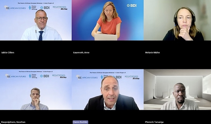 Screen shot: The speakers during the event