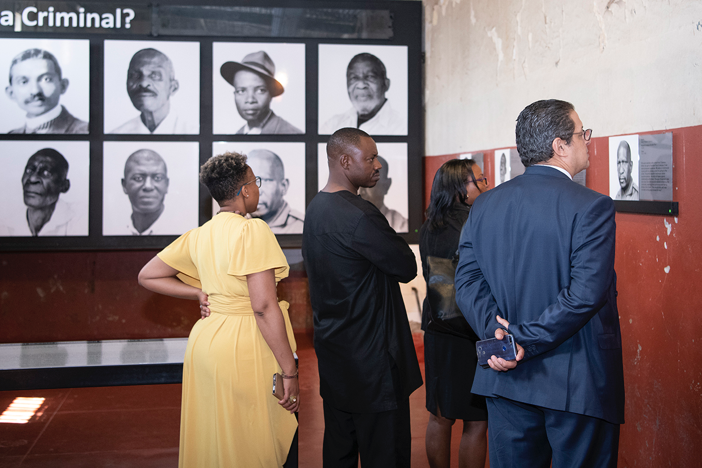 Tour of the museum at Constitution Hill. During its time as a prison, many prominent activists, including Mahatma Gandhi and Nelson Mandela, were imprisoned here.