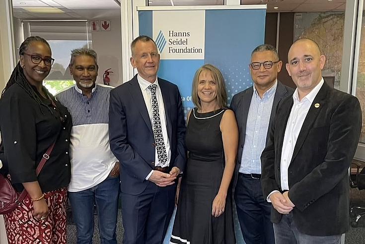 People standing: The engaging spakers at the seminar