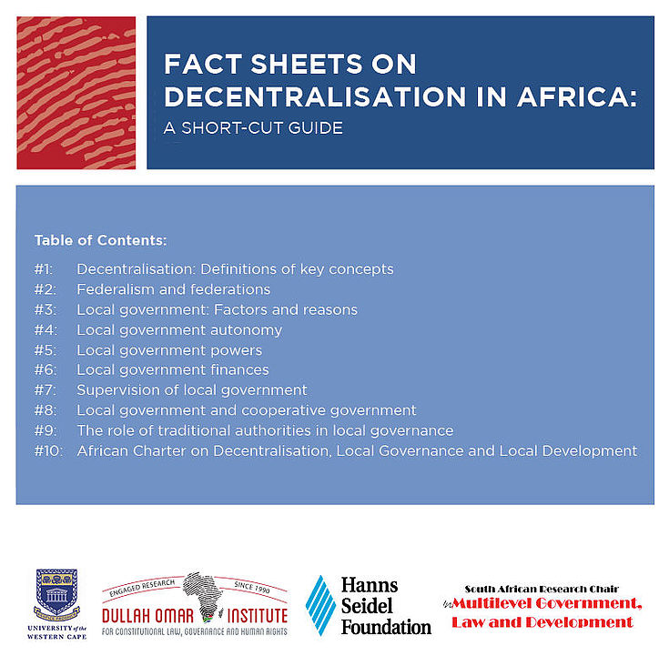 List: Factsheets on Decentralisation in Africa - overview of topics