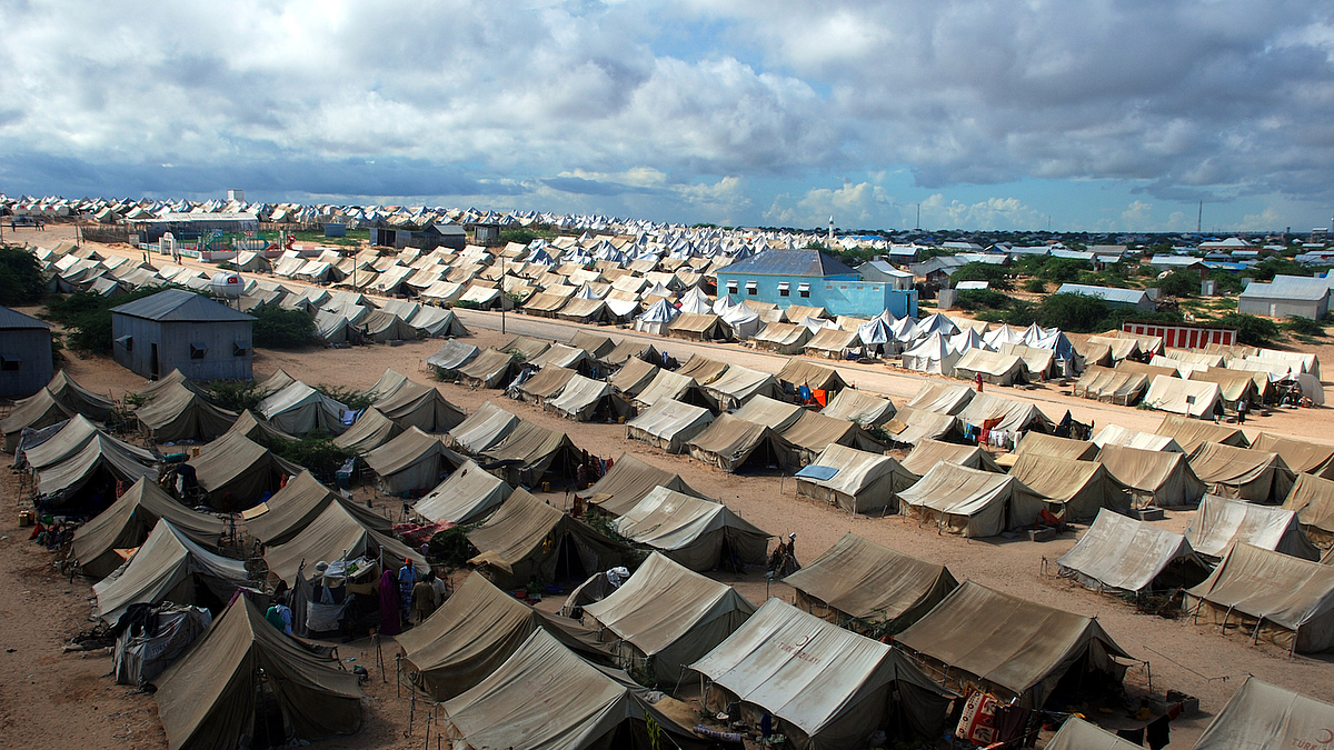 Refugee camps with hundreds of tents - they are a challenging temporary home for thousands