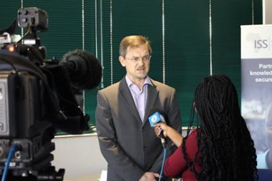 Head of the ISS Partner Project of the HSF, during an interview at the event 