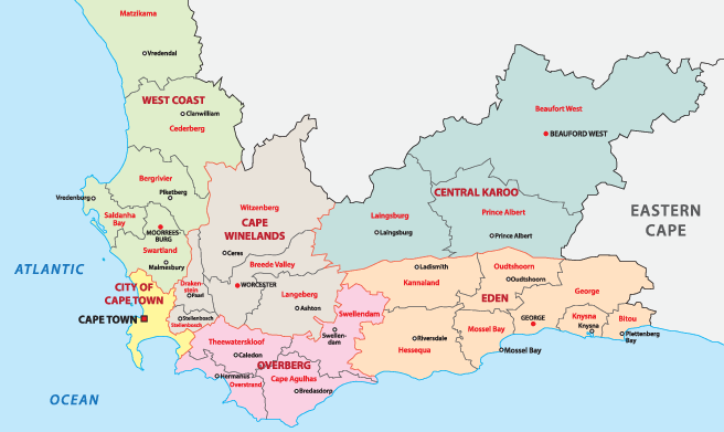 Map of the Western Cape