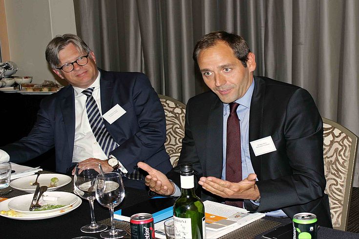 Matthias Hansen, German Consul General in Cape Town, with Hanns Bühler