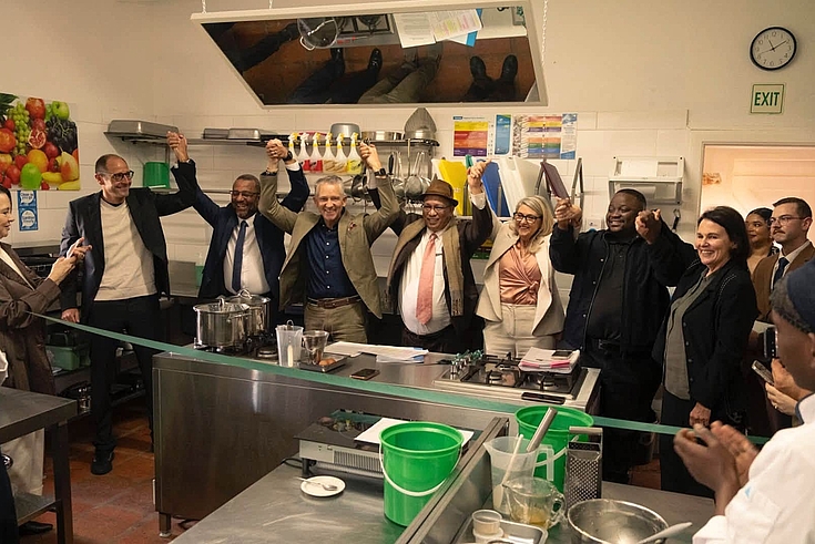 Celebrating a milestone together - the inauguration of an excellent new training kitchen